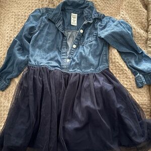 Oshkosh 3T girls dress denim tulle